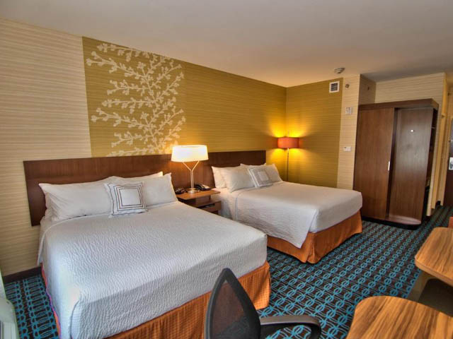 A double room with two beds at Fairfield Inn & Suites Towanda/Wysox